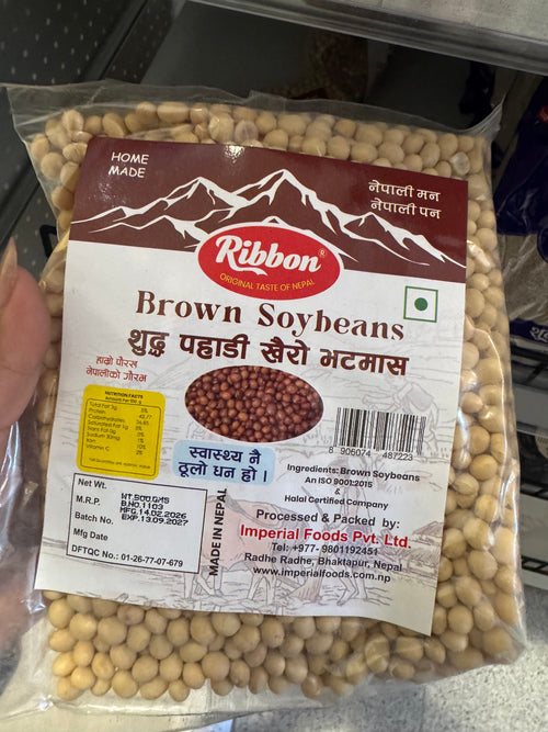 Brown soybeans