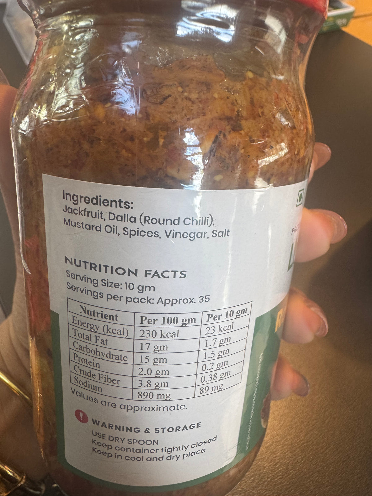 Jackfruit chilly pickle